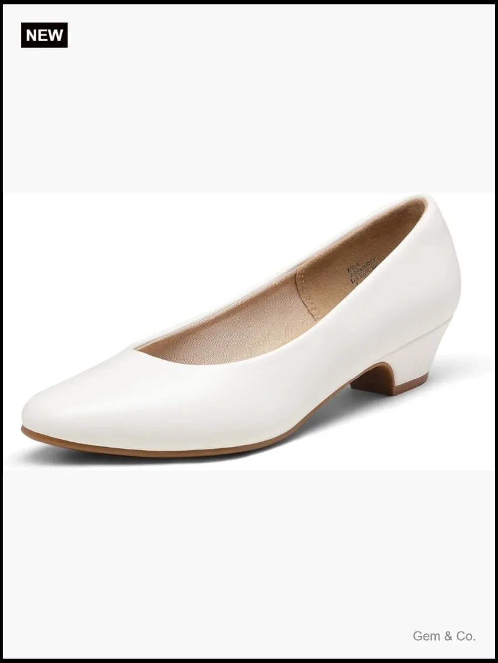 Low Chunky Heel Pump Shoes - Comfortable Slip On Block Heels
